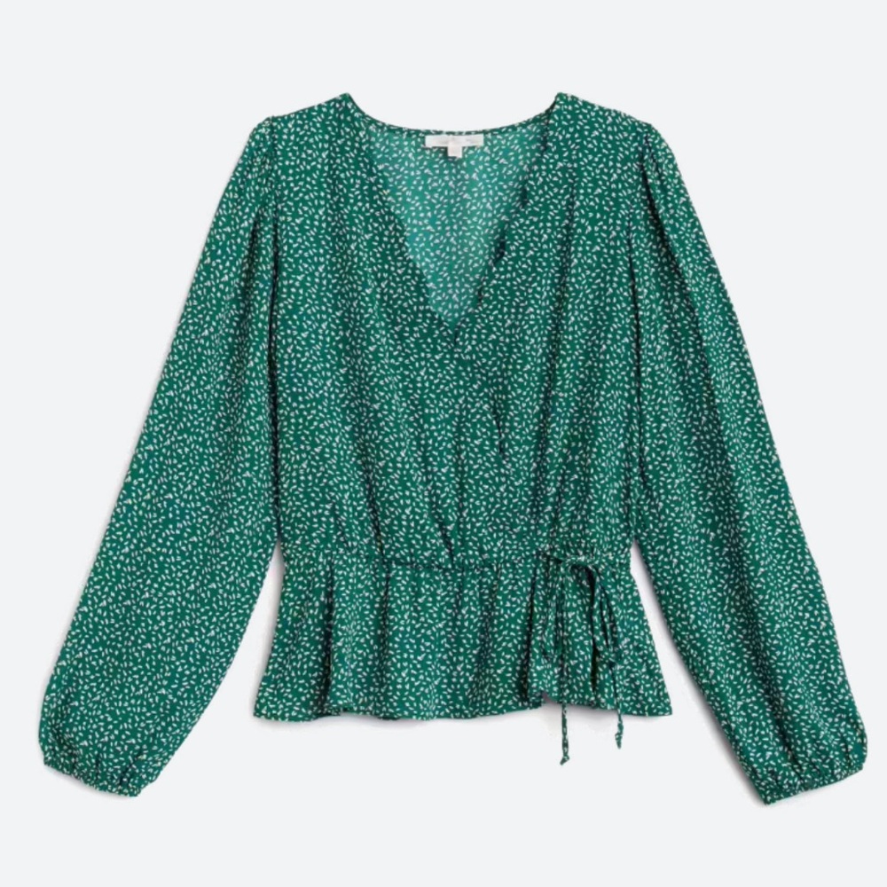 Stitch Fix | Nine Britton | Long Sleeve Green Blouse - XXL